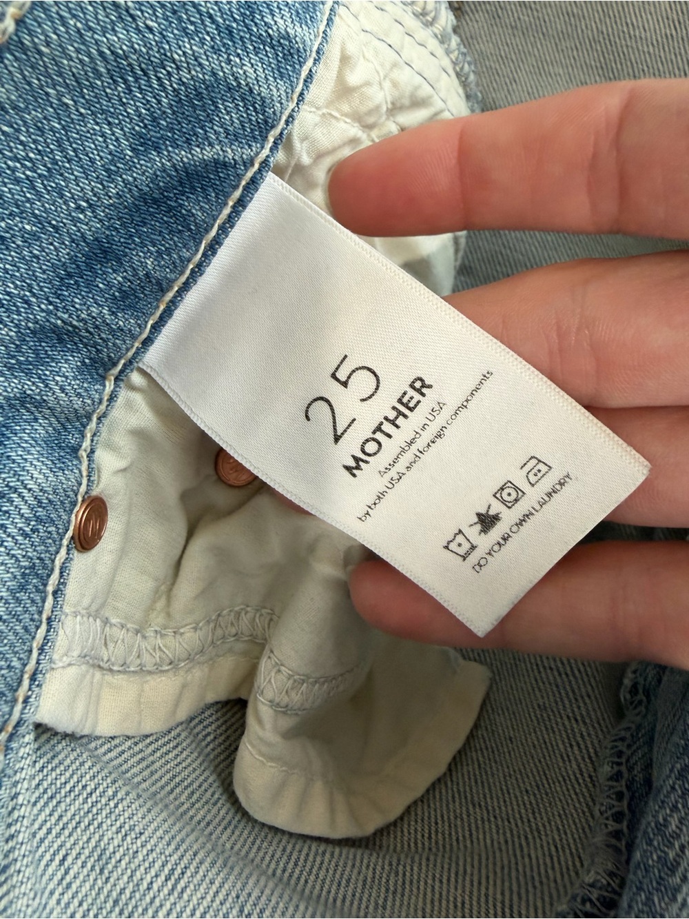 MOTHER Insider Crop Step Fray Thanks Again Racer Jeans 25 - Picture 4 of 8